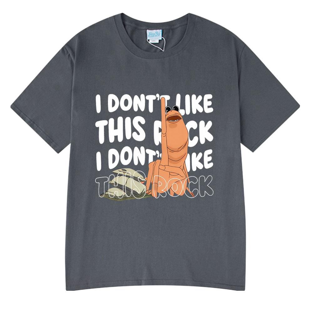 Marcus The Worm I Dont Like This Rock Funny Meme TShirt Summer Unisex Women Fashion Vintage Tshirts Cotton Short Sleeves T Shirts