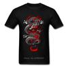 Asian Dragon Tshirt Men Chinese Style T Shirt Mans Black Red Tops Graphic Tees Cotton Clothes O Neck Tshirt Harajuku Clothes