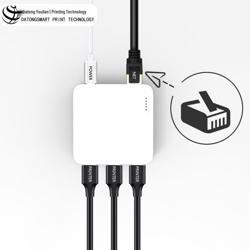 3-Port USB Wired & Wireless Print Server for Mobile-to-Computer Printing