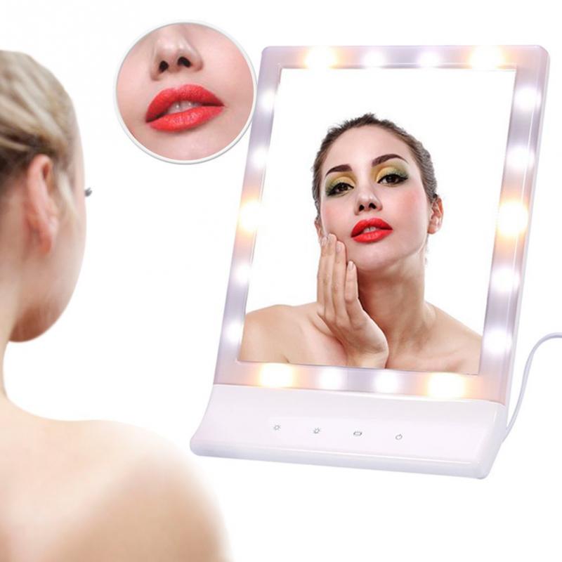 LED Light Makeup Lighted Vanity 90°Rotating Tabletop Touch Screen
