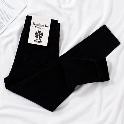 Jeans Weibliche Hohe Taille Zeigen Dünne Frühling Herbst Enge Student Vielseitige Kleine Fuß Bleistift Hosen Frau