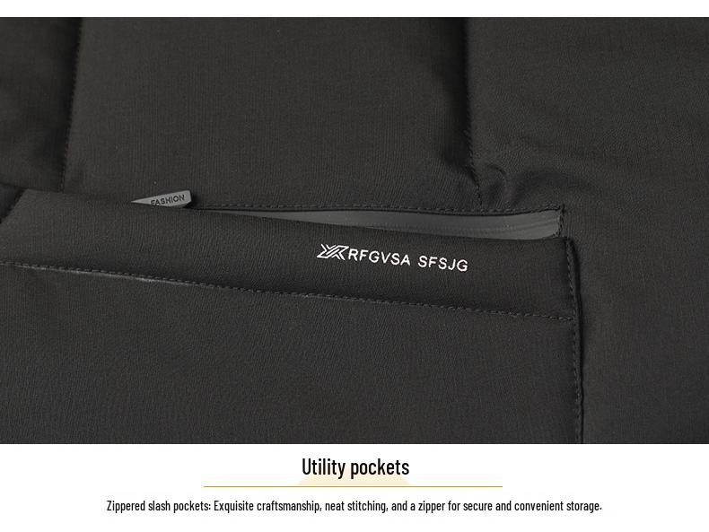 Men's 2025 Winter Stand-up Collar Warm Cotton Jacket - Fashionable Business Bread Jacket for Middle-aged Dads