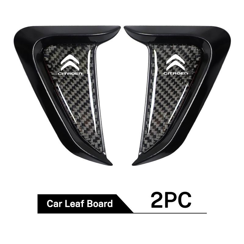 APG1 For Citroen C1 C3 C4 DS3 Most Models 2Pcs Carbon Fiber Car Side Leafboard Stickers Flank Fender Modified Car Side Wing Leaf