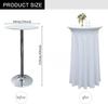 60/70/80cm Cocktail Table Skirts Stretch Spandex Fitted Tablecloths Wrinkle-Resistant Washable for Weddings Parties Banquets