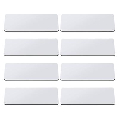 8 Piezas Insignias de Nombre en Blanco con Pin Insignias de Nombre sin Terminar en Blanco para Transferencia Térmica Portatarjetas de Identificación con Pin