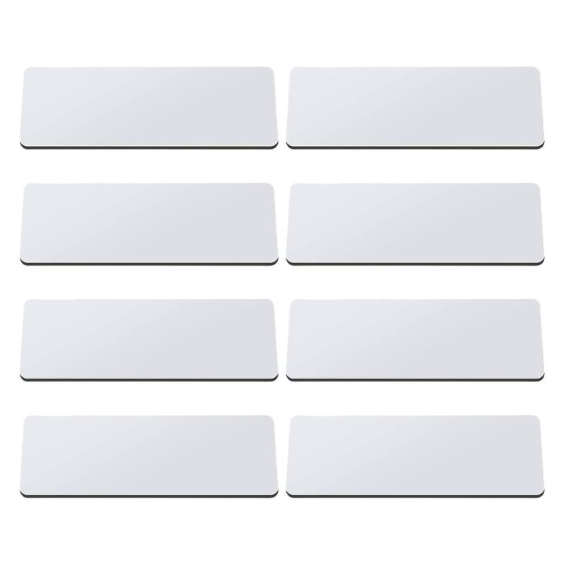 

8Pcs Blank Name Badge with Pin Unfinish Name Badges Blanks for Heat Transfer Identity Card Badge Holder with Pin 1