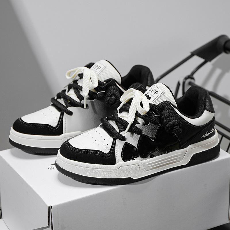 Panda shoes spades niche autumn and winter new high-end casual white sports breadboard shoes