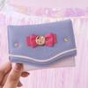 Sailor Moon Geldbörse Portemonnaie Bonbonfarbe Schleife Damen Mode Clutch Tasche PU Leder Karten Münzbeutel Praktisches Haushaltsprodukt