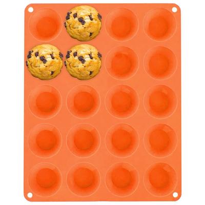 Forma do pieczenia 20 mini muffinek babeczek babeczki silikonowa pomarańczowa SILLINIE ORION 151764