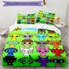 3pcs Duvet Cover Set (1*Duvet Cover + 2*Pillowcase, Without Core), Sprunki Game Print Soft All‑Season Bedding Set, Home Bedroom Decor Gift