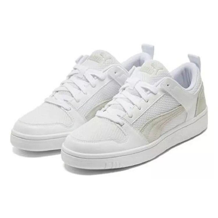 PUMA Unisex Rebound Layup Lo Mesh Low Top Sneakers White Grey 370914-06