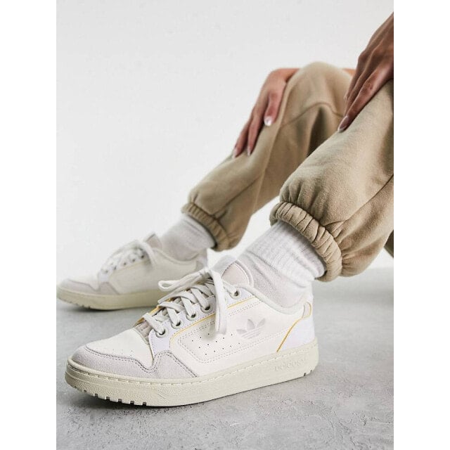 

adidas Originals NY 90 trainers in off white with grey detail - WHITE