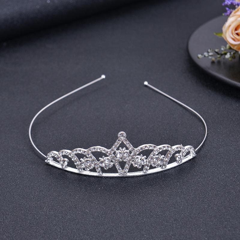 Exquisite Princess Crystal Tiara Crown Headband Children Girls Love Bride Prom Wedding Party Accessories Jewelry Gifts New 2024