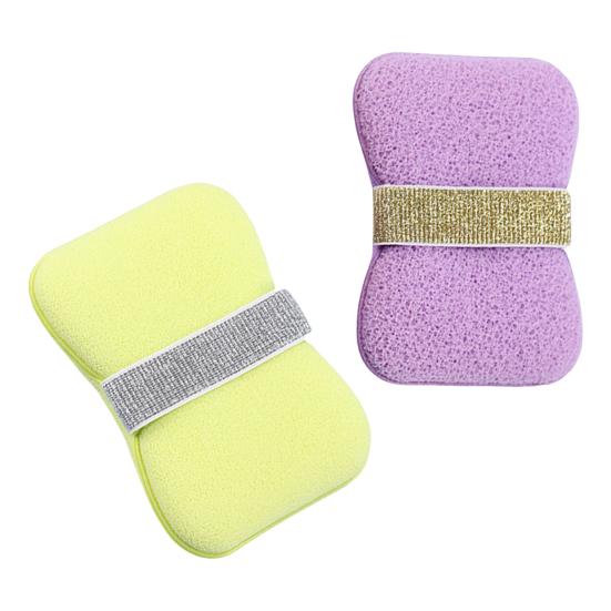 1/2Pcs Bathing Sponge Soap-Saving Bags Rich Foam Soft Skin Delicate Texture Sponge Foaming Effect Sponge