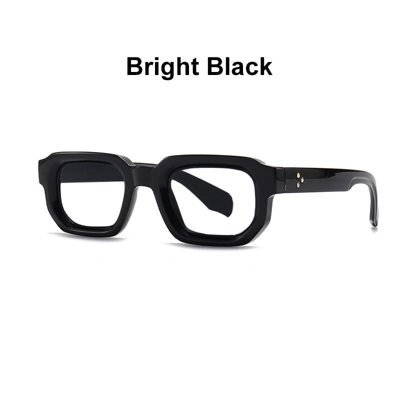 Brand Black Square Men's Glasses Frame Optical Anti Blue Light Reading Eyeglasses Retro Small Rivets Men's Presbyopia Glasses