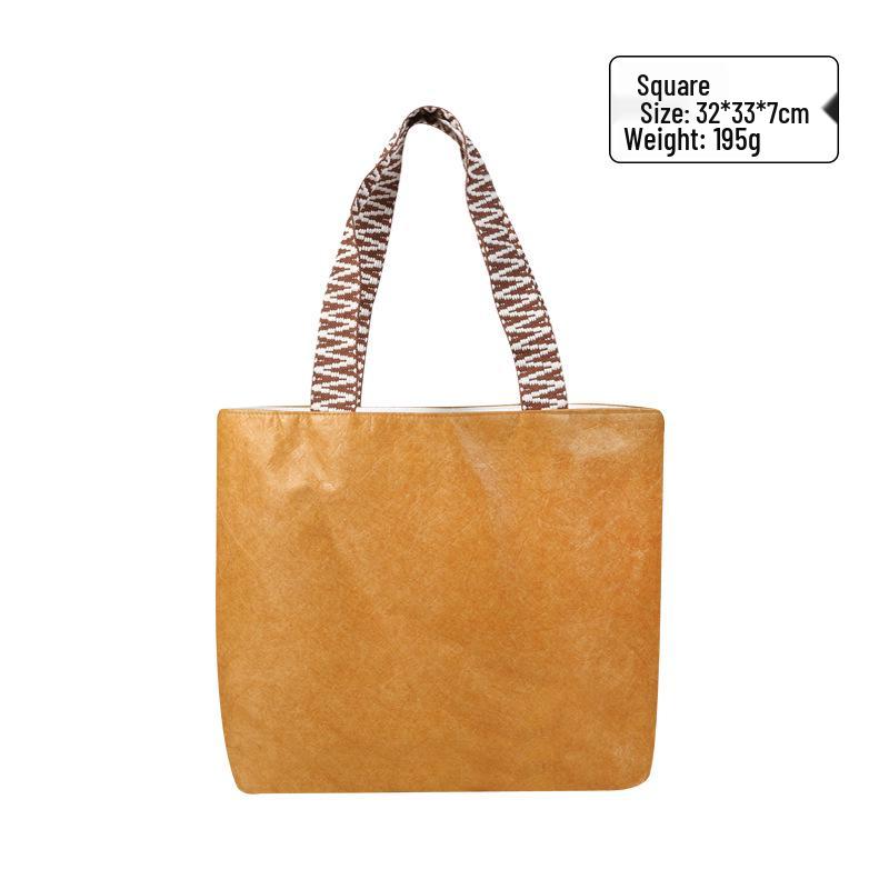 Wasserdichte Kraftpapier-Tragetasche von DuPont - Kreatives Geschenk & Retro-Umhängetasche mit Logo-Aufdruck