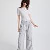 Women's American Style High-Waist Loose Cargo Pants