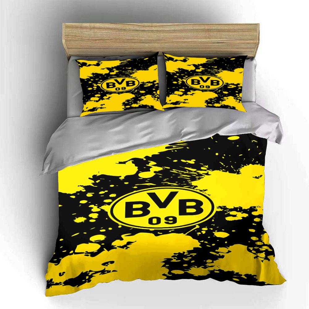 Yellow-black splatter with BVB. Bedding sets Duvet cover sets Duvet covers Pillowcases(1 * Duvet Cover 2 * Pillowcases, without duvet insert)