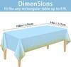 1pc Light Blue Tablecloth, Disposable Golden Dot Party Tablecloth, 54x108 Inches, Suitable for Party Decoration for Birthdays, T