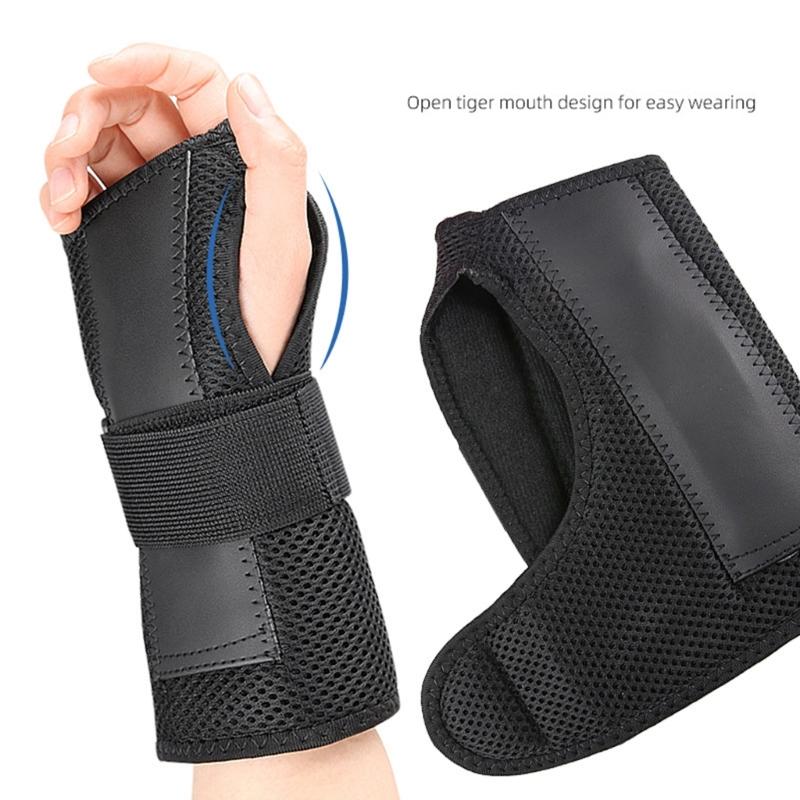 Ergonomic Left and Right Hand Wrist Splint Wrist Brace Adjustable Strap Systems Comfort Padding for Daily Activities