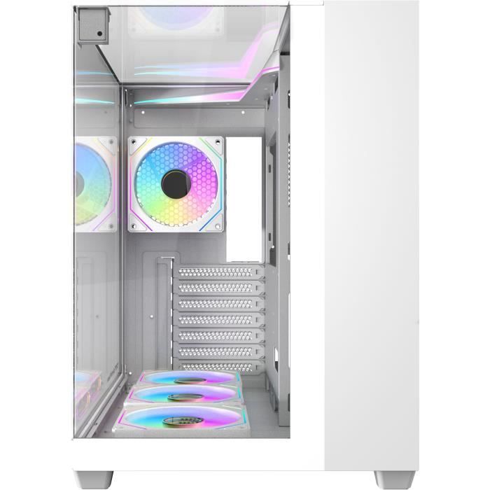 PC Case - Darkflash - TH285 White - Mid Tower - ATX Form Factor - 4x120mm A-RGB - White