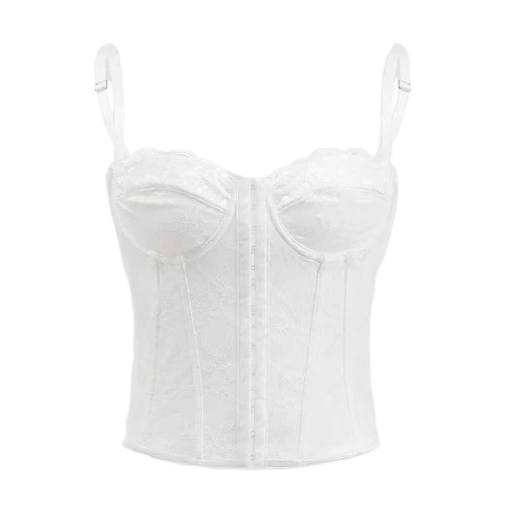 Hollow Lace Corset Slim Fit Suspender Vest Elastic Crop Tops Travel