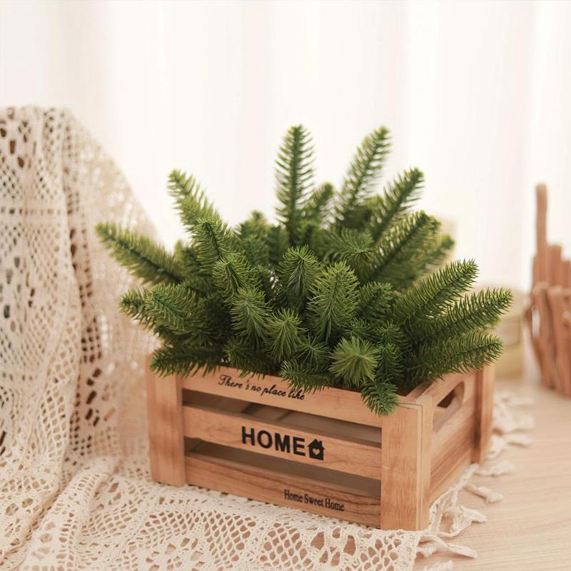 24Pcs Evergreen & Snow-Covered for Christmas Tree For Garland Wreath DIY Floral Arrangements Realistic Artificial Plants