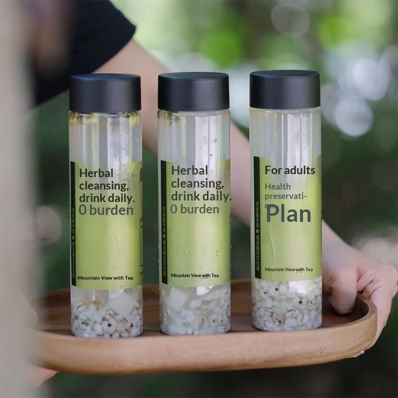 400/500/600Ml Round Disposable Juice Beverage Bottle Milk Tea Yogurt Transparent Plastic Bottles