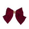Luxury Red Velvet Bow Hair Clip and Scrunchie Set for Autumn/Winter Festive Wear