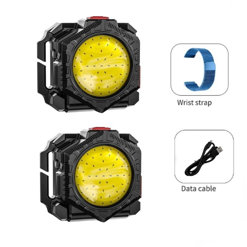 Mini-LED-Armbandleuchte, tragbare Taschenlampe, USB-aufladbar, Uhrenlampe, Handgelenkbeleuchtung, Taschenlampe für Outdoor-Sportarten, Lauflicht