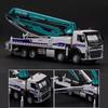 1/50 Volvo Concrete Pump Truck Toy Car Diecast Meatl Vehicle Model Pull Back Sound & Light Miniature Collection Gift For Boy Kid