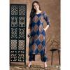 Ajrakh Printed Viscose Rayon Kurti Pant Set Women Office Wear Ethnic Kurta Set
