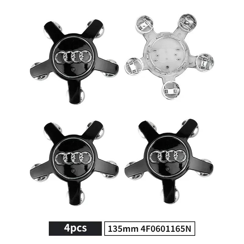 4pcs 60mm 61mm 68mm 69mm 135mm Car Styling R1 Wheel Center Cap Hub Covers Badge for A3 A4 A5 A6 A7 A8 S4 Auto Accessoriesv1