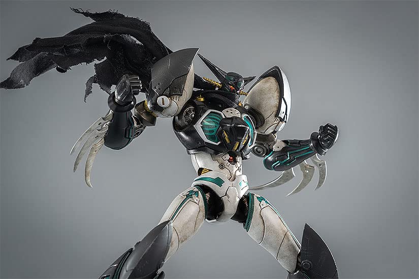 Robodo Original Version Shin Getter Robo Shin Getter 1 Threezero Arranged Version Black Made of Alloy Scarf Is Made of Cloth Painted Movable Figure
