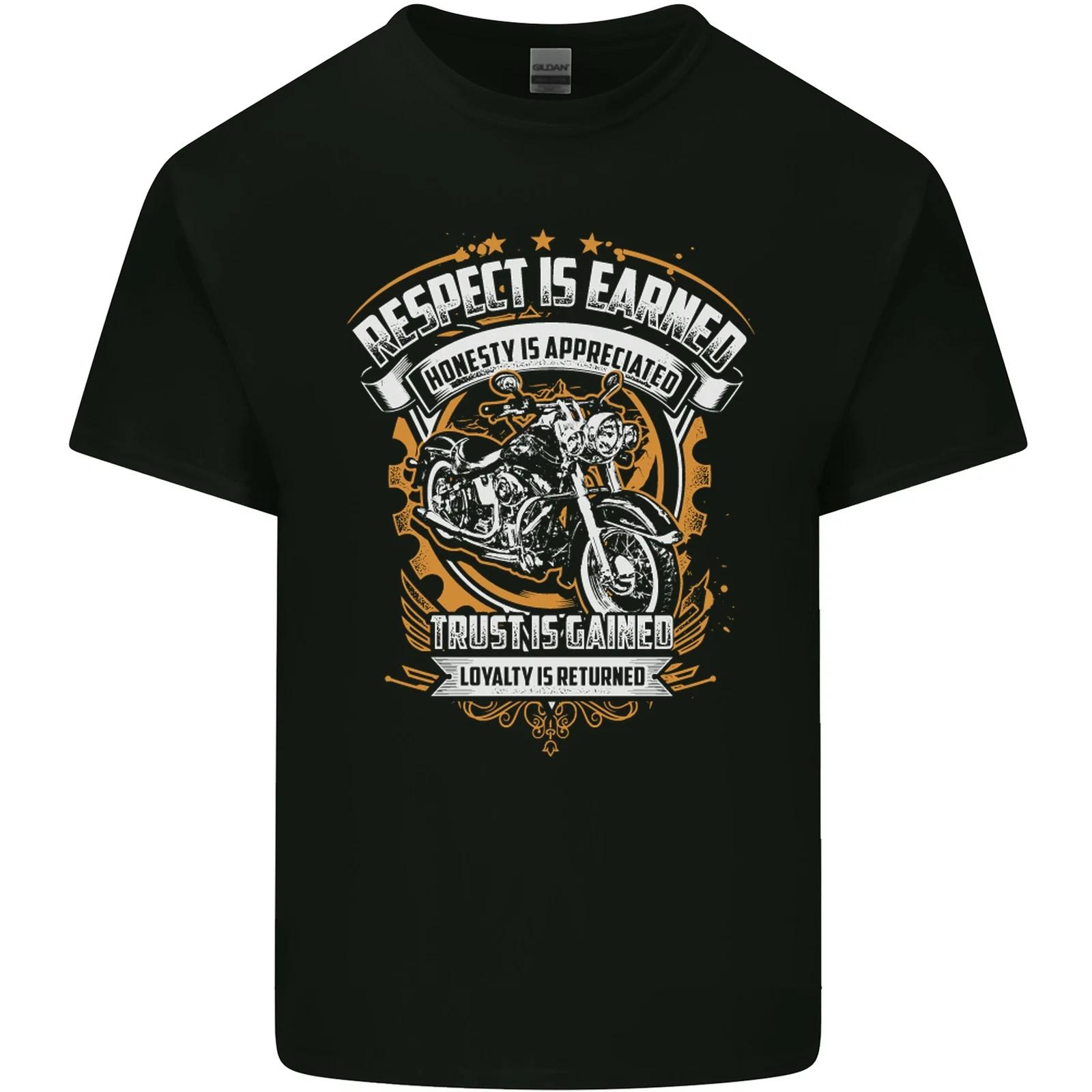 

Respect Earned Motorcycle Motorbike Biker Kids T-Shirt Childrens S