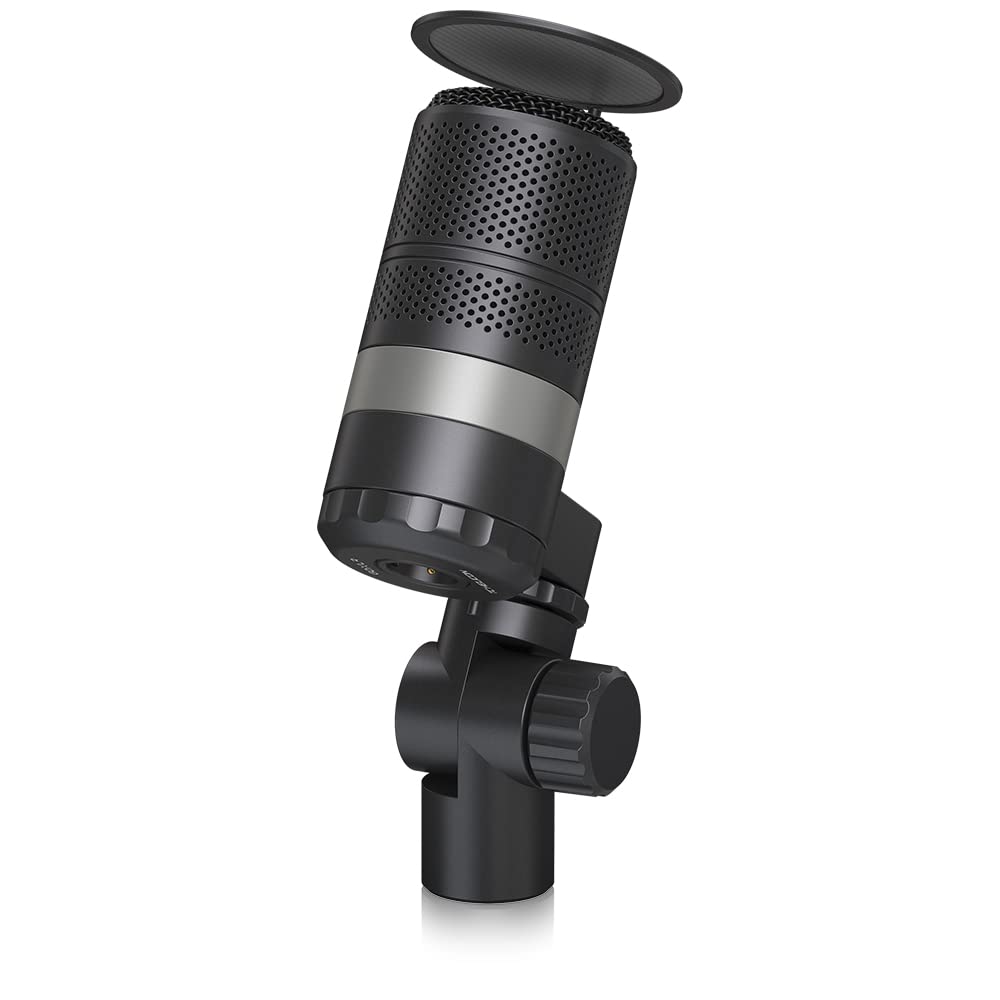 Tc Helicon Dynamisk mikrofon superkardioid karakteristikk dobbel ledd som kan justeres til forskjellige vinkler popfilter følger med 9 utskiftbare farger