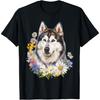 Floral Alaskan Malamute T-Shirt