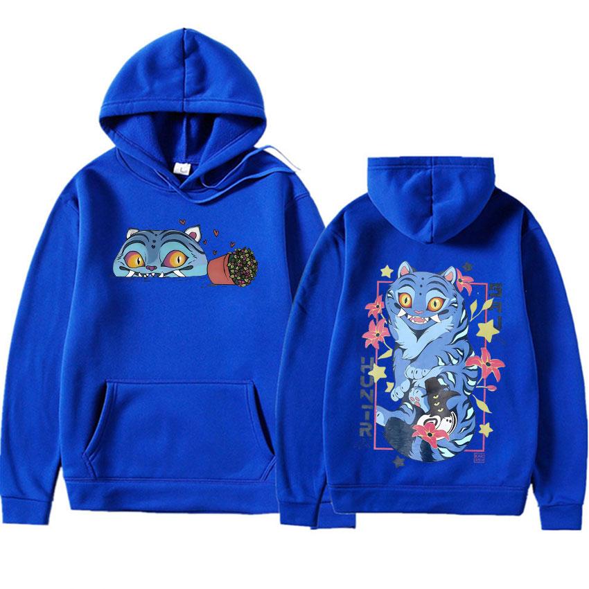 KPop Demon Hunters Derpy Tiger Hoodie Harajuku Fashion Pullovers Men's Women Clothing Oversized Aesthetic Sweatshirt