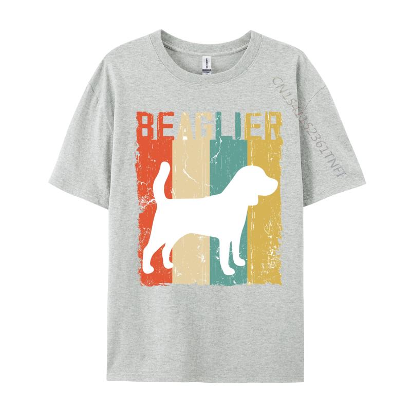 Beaglier Vintage Retro Classis Dog Tshirt Funny Shirt Cotton Student Unisex Tees Group Tshirts Design Plain