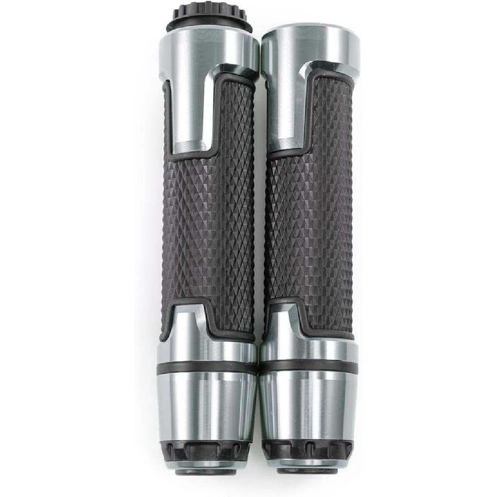Hand Grips 7/8'' 22mm Motorcycle Grips Non Slip Universal Aluminum and Rubber Gel Handlebar Grip for Motorbike