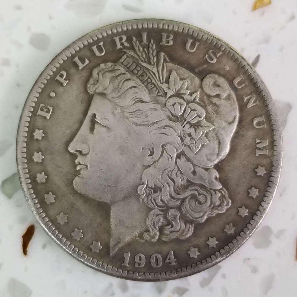 S verze replika 28letá starožitná stříbrná dolarová mince Morgan