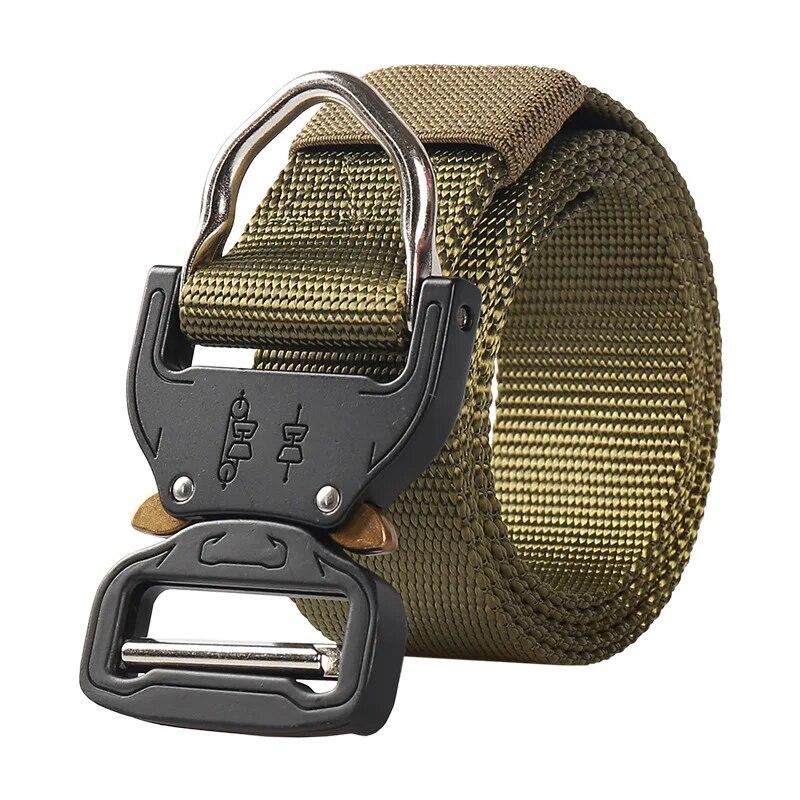1pc Men's Belt Outdoor Tactical Belt Multi-Function Buckle Nylon Belt High Quality Alloy Buckle Belt Sports Canvas Neutral Belts