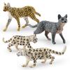 Lifelike Snow Leopard And African Wildcat Model Static Figure For Home Decoration