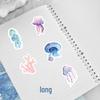 52-Piece Jellyfish Marine Life Stickers: Waterproof Cartoon Decorations for Car Trunks and Phone Cases