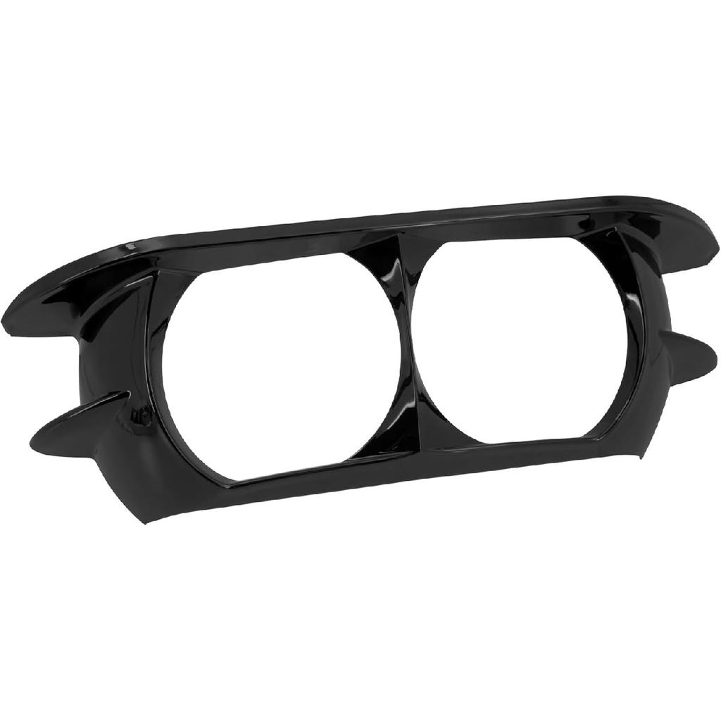 HDBUBALUS Motorcycle Headlight Trim Ring Cover Dual Headlamp Bezel Fit for Harley Road Glide 2015-2023 Vivid Black