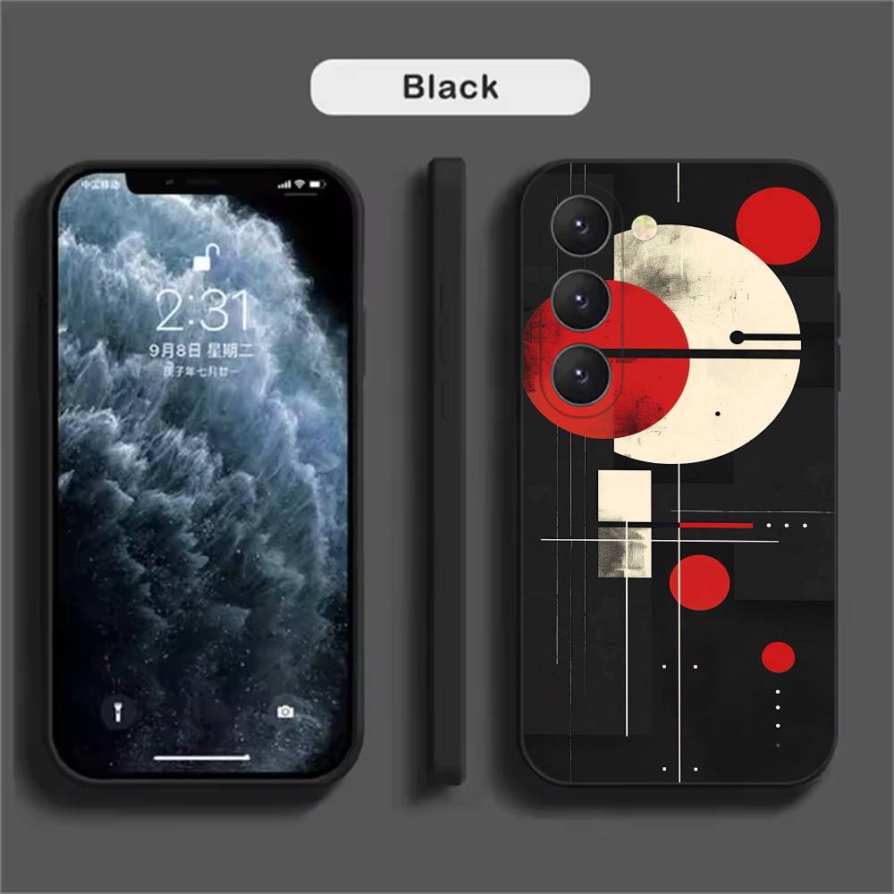 Geometric Bauhaus Phone Case For Samsung Galaxy A52 A42 A32 A22 A12 A02S A72 A73 A51 A41 A31 A21S A71 A40 A30S A20S