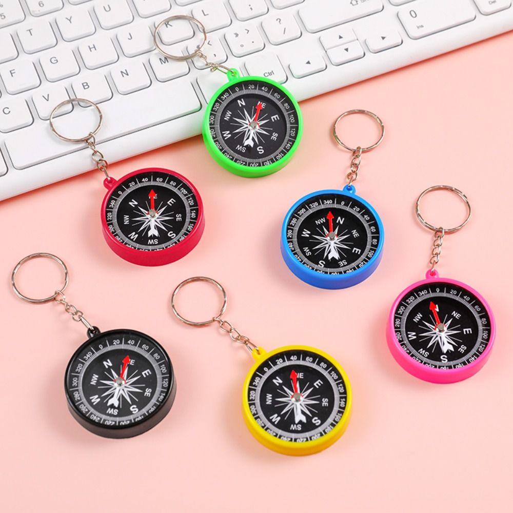Hiking Pocket Compass Keychain Climbing Navigation Tools Mini Compass Pendant Hanging Accessory