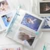 100 Pockets Photo Album 3/5 Inches Transparent Loose Leaf Binder Photocard Name ID Card Holder Case Storage Name Card Book Card