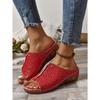 Women's Slippers Thick-soled Fish Mouth Car Stitching Women's Slippers Crocodile Pattern Slippers