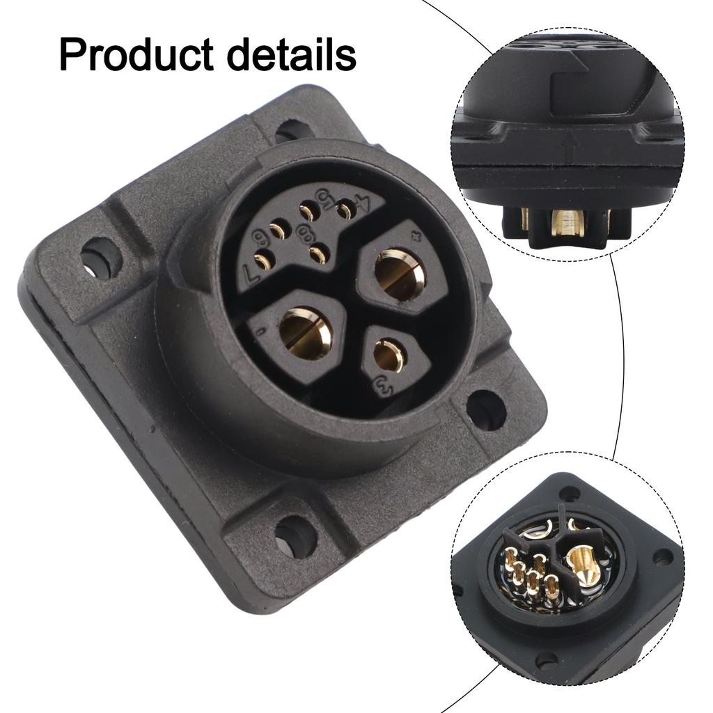Industrial IP67 8-Pin Battery Connector with 500V Voltage Rating and 50A Current Capacity for Energy Storage Applications